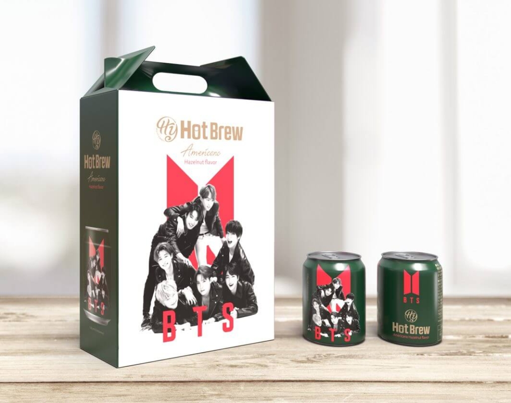 BTSスペシャルパッケージ缶コーヒーの写真